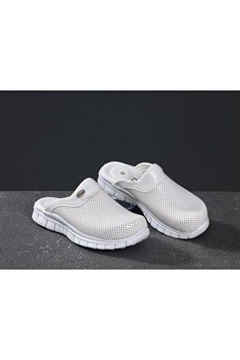 Dr. Mitra Ελαφριά Σόλα Doctor Nurse Hospital Cook Slippers 1001 Λευκό