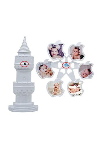 Nobbystar Rotating Movable Decorative Apple Figure Wind-Up Photo Frame with Music