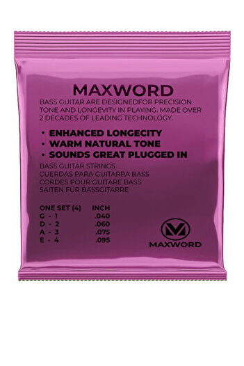 Maxword GT-Bass Quality Bass Guitar String 1 Set Set
