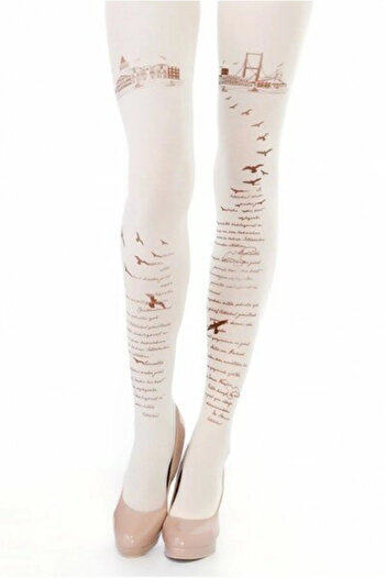 Penti 3-Piece Women's Istanbul Patterned 40 Den Pantyhose GIANT CAMPAGNE
