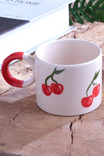 Znp Home Strawberry| Handmade Ceramic Mug Cup Mug Ceramic Double Turkish Coffee Cup