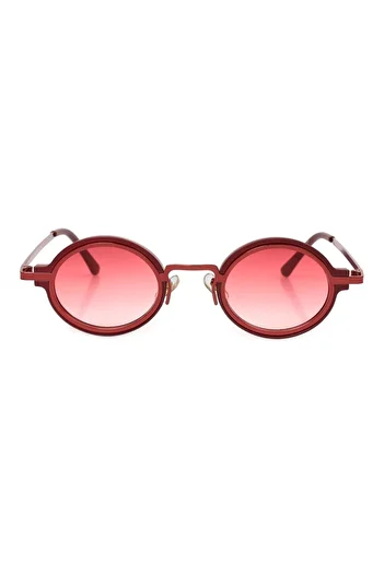 Angel Eyes Red Frame Red Gradient Glass Oval Women Sunglasses Ae9909c7