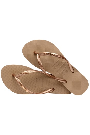 Havaianas Kadın Slim Logo Metalik Rose Gold Parmak Arası Terlik
