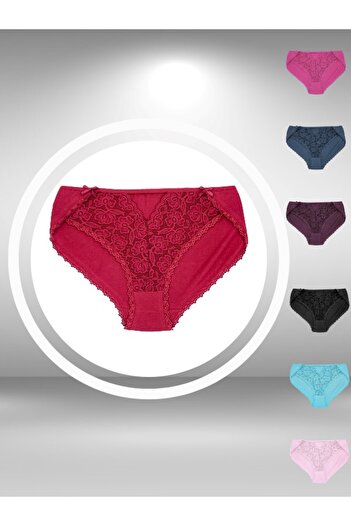 ŞahTan Lace Front High Waist Large Size Women's Panties