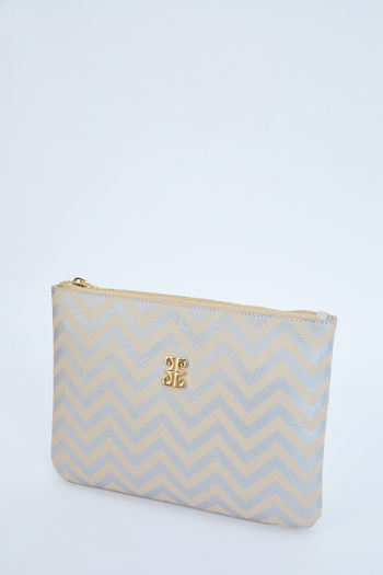 Pierre Cardin Beige Silver Women's Portfolio & Clutch Bag 05PO24Y1968
