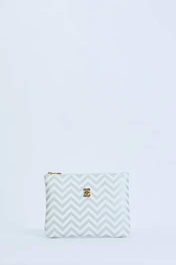 Pierre Cardin White Silver Women's Portfolio & Clutch Bag 05PO24Y1968