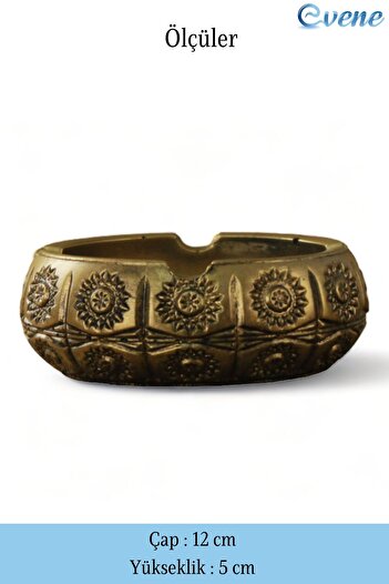 Evene Ashtray Gold Antique Ash Tray Decorative Ashtray 2 Pieces Model 4