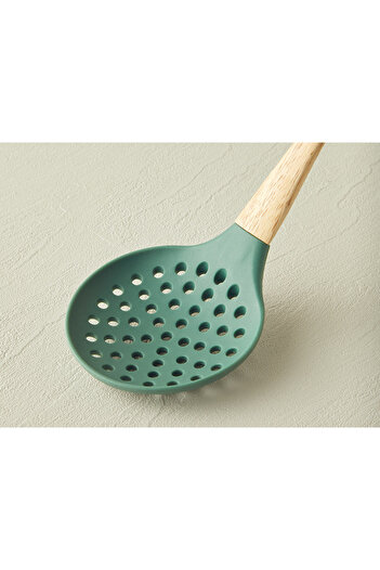English Home Liana Colander Silicone Serving Utensil Dark Green