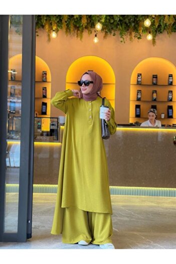 NS Moda Hijab Saye Set Oil Green Model-509