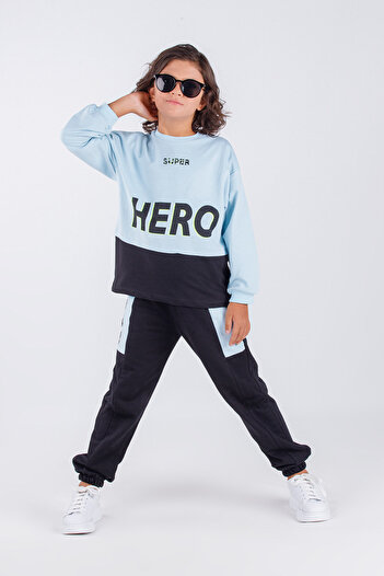 Harika KIDS Boy's Hero Printed Knitted Basic Tracksuit Set