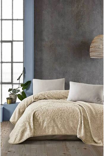 eco concept 220x240 Plush Double Blanket - Dowry Emboss