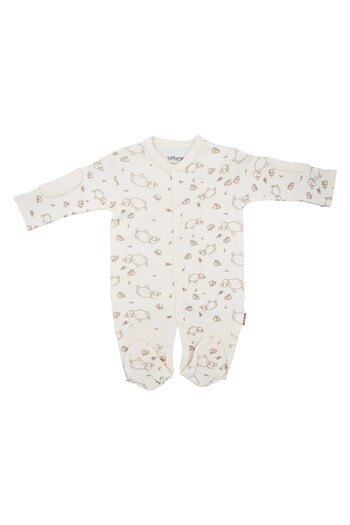 Tiffany Baby Lamb Organic Theme Baby Jumpsuit with Booties 20040