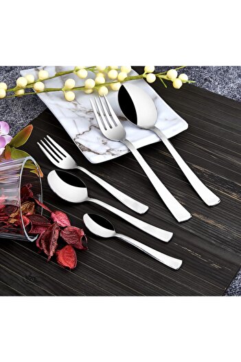 Yiğit 72 Piece Marmara Model Fork Spoon Knife Set (with knife)