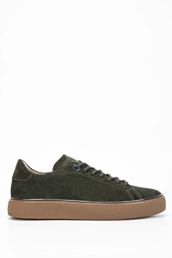 Tamer Tanca Men's Genuine Leather Khaki Suede Sneakers & Sports Shoes