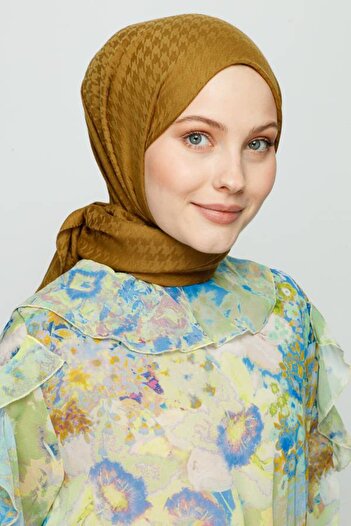 VALORSCARF RUST GREEN PUMP PATTERNED SHWAL