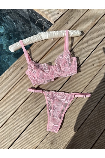 EDLİNGERİE Powder Patterned Bralet Set
