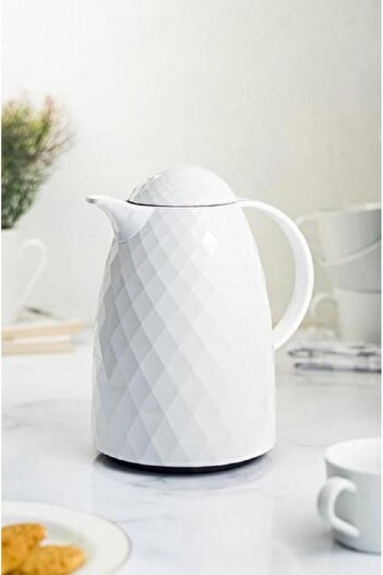 Depa Prism, Acrylic Thermos with Glass Inside 1 Liter White