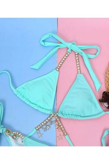 nuriçgiyim Aura Bikini Set with Accessory Detail