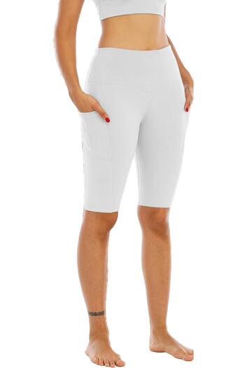 GHASSY CO. Women's High Waist Recovery Double Pocket Biker Shorts Short Sports Tights
