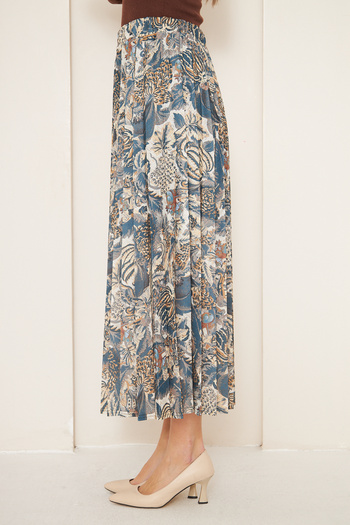 comstar Patterned Long Skirt, Long Skirt, Hijab Skirt, Seasonal Skirt, Patterned Skirt