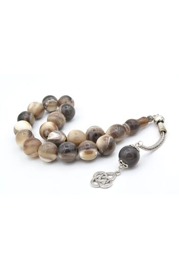 Murty99 Spiked Globe Cut Buffalo Horn Efe Mascot Rosary 14 Mm