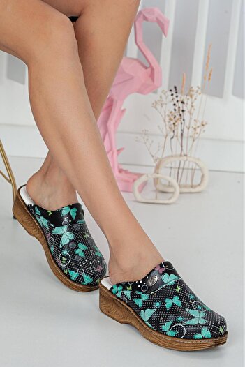 Dr. Mitra Wooden Look Women's Sabo Slippers 511