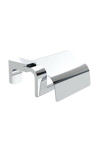 Sas Haus Long Lasting Stainless Bathroom and Toilet Roll Holder with Lid, Wall Mounted Chrome