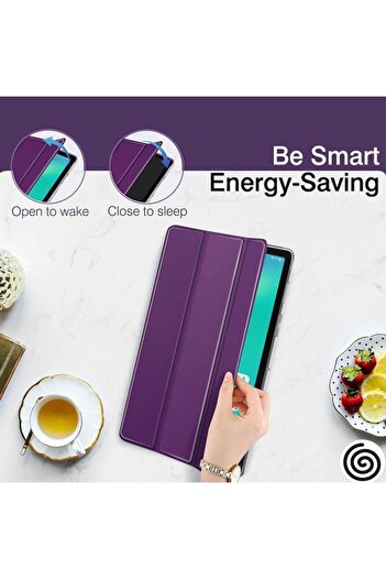 Fibaks Samsung Galaxy Tab A8 10.5 Sm-x200 uyumlu Smart Kapak Katlanabilir Kılıf Ekran Koruyucu Kalem