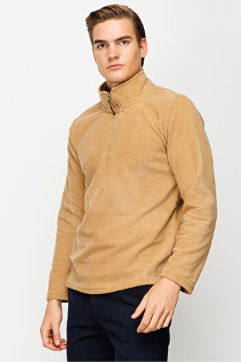 İgs MEN'S CAMEL STANDARD HALF ZIPPER POLAR