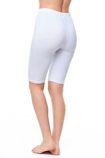 Tutku Women's White 2 Pack Lycra Cotton Above Knee Tights