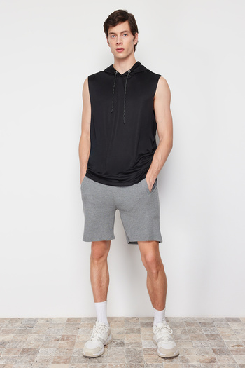 Trendyol Collection Černé tílko Regular Fit - TMNAW21AL0007