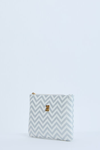 Pierre Cardin White Silver Women's Portfolio & Clutch Bag 05PO24Y1968
