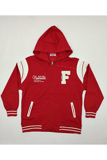 CANBİX Girl Boy Unisex Hooded College Jacket