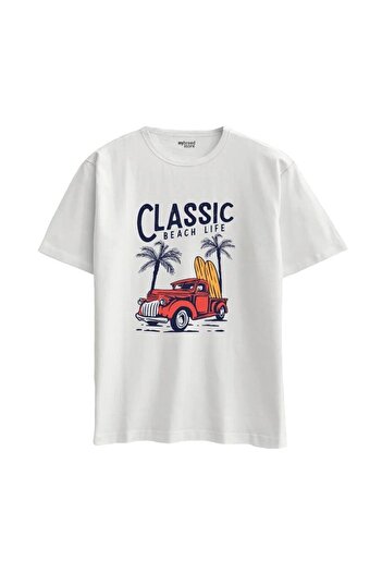 Pisa Art - Μπλουζάκι BEACH LIFE με στάμπα νέας σεζόν Unisex Oversize