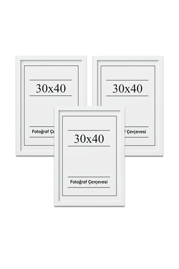UON Picture Frame White 30x40 Diploma Document Certificate 3-Piece Flat Model Photo Picture Frame Set