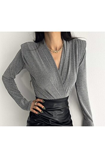 HZL Long Sleeve Shiny Bodysuit