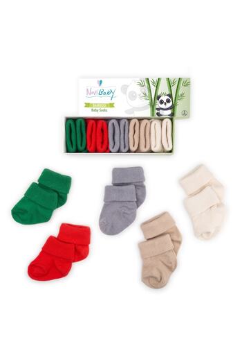 Novibaby 5 Pack Bamboo Newborn Baby Socks I Winter I Baby Girl Boy Socks