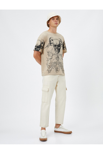 Koton Cargo Pants with Pockets and Sewing Detail Buttons