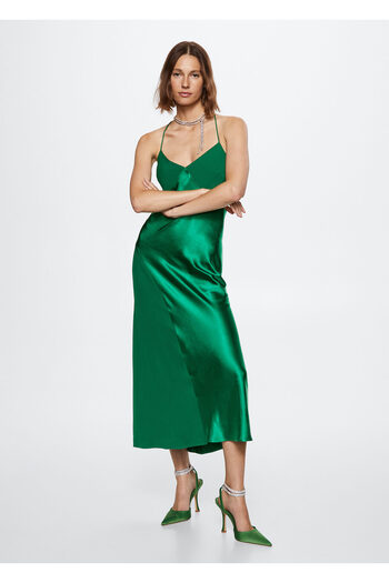 MANGO Woman Green Women's Dress37069071
