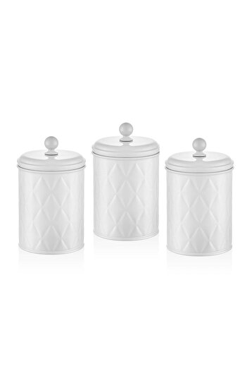 The Mia Prism Tea Sugar Coffee Jar White 1 Lt