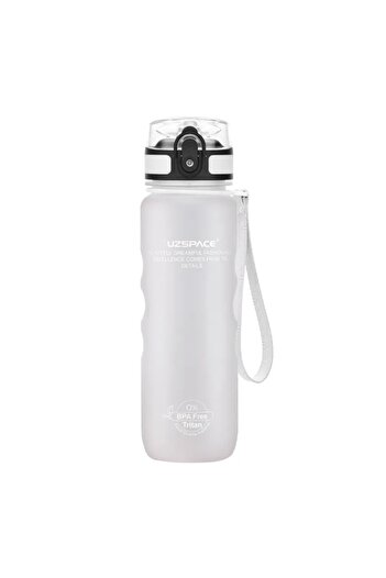 Uzspace 500ml Soft-Touch Tritan Water Bottle with Holding Support (White) 1215