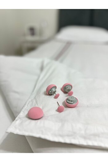 MİMOZA PARK Practical 12-Piece Mushroom Shaped Quilt Fixing Pin Button Clip Sheet Duvet Cover Fixer