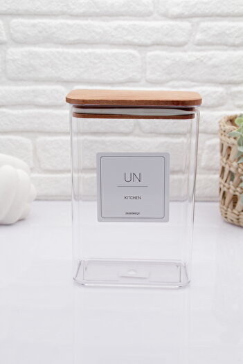 zezedesing Decorative Flour Jar/box with Wooden Lid