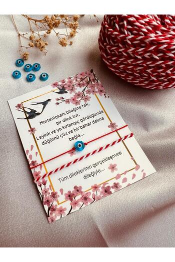 LUCKY ACCESSORIES MATRENICKA BRACELET SET RED EVIL EYE BEAD BRACELET NAZARBNCK