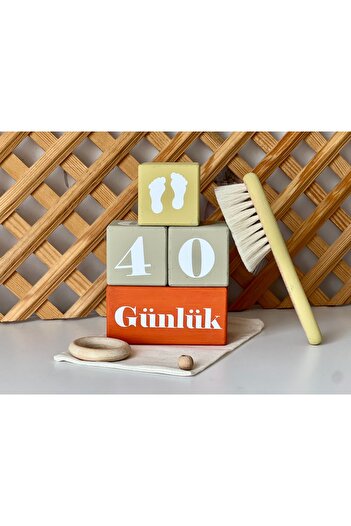 mogokids Renkli bebek anı küpü isimli taraklı set dekor fotoğraf çekimi