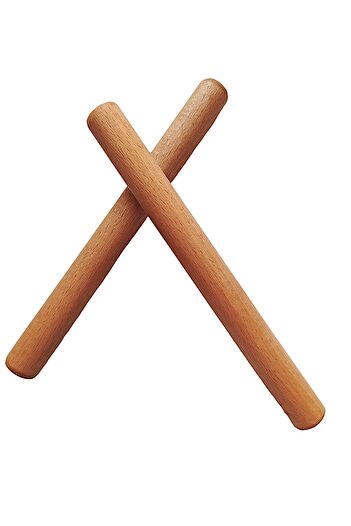 ncy Wooden Rhythm Stick Baked Beech 12 Pairs (24 Pieces) 23 Cm
