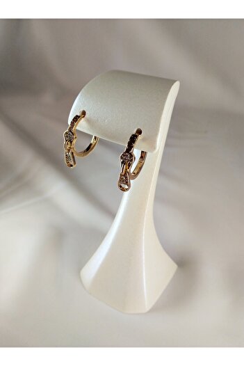 LİLYA AKSESUAR Zipper Detail Jewelled Hoop Earrings