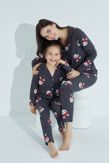STRAWBERRY COTTON BUTTONED PAJAMA SET