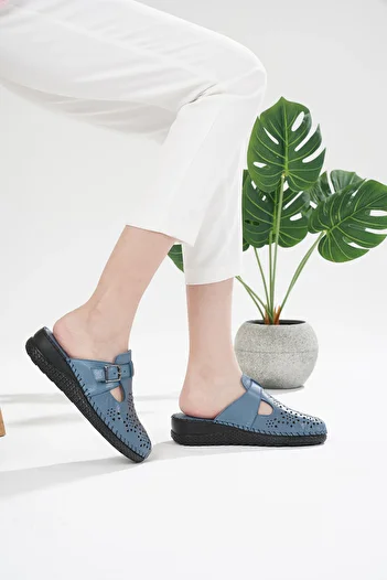 Mira Terlik Mira Orthopedic Leather Sabo Slippers Suitable for Heel Spur and Bone Protrusion