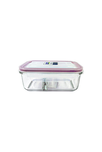 Glasslock 2 Compartment Glass Storage Container 670 ml
